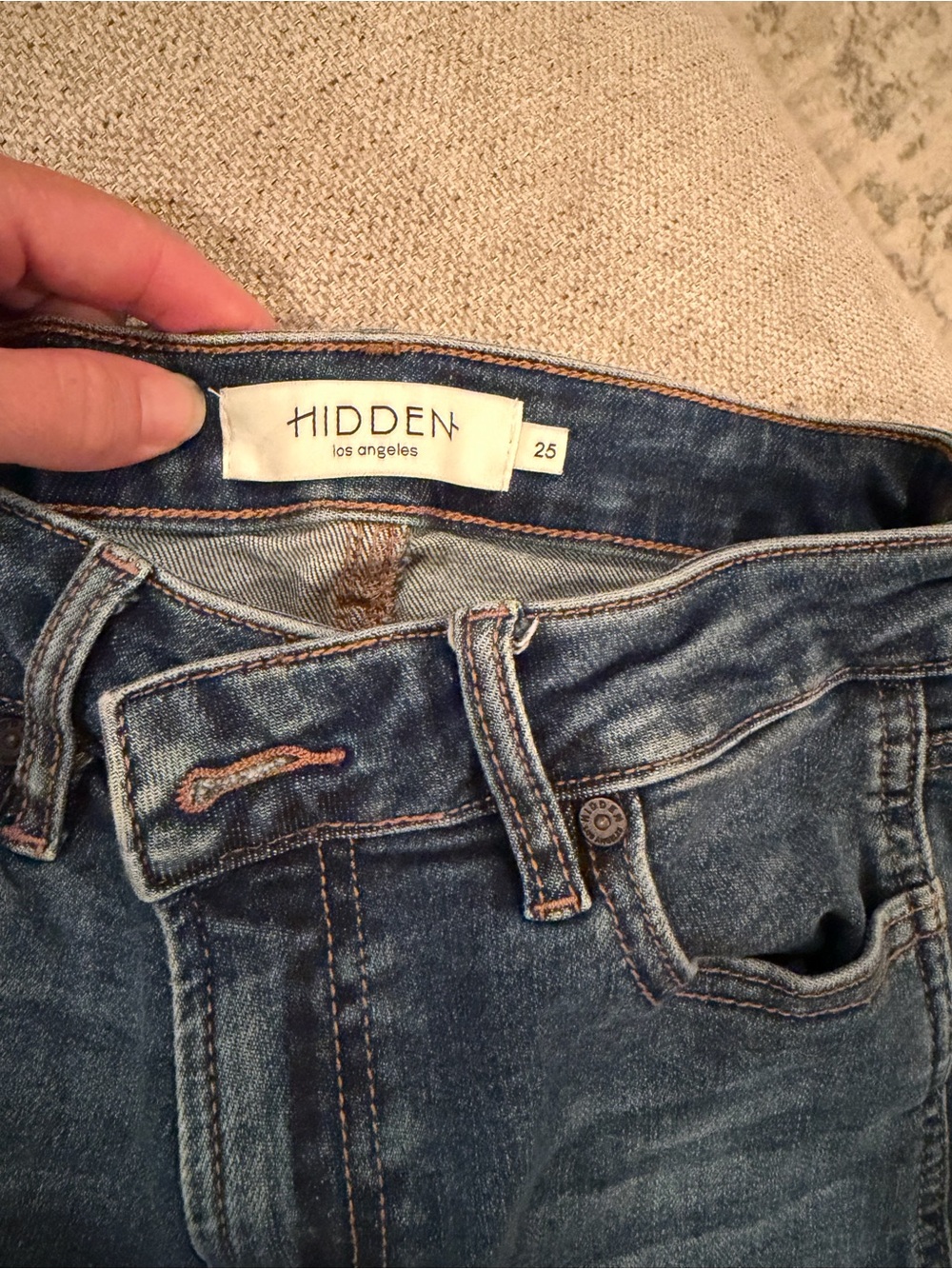 Women's Blue Denim Hidden Jeans - Size 25